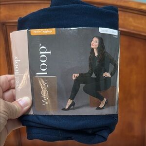 West Loop Dark Blue Fleece Leggings M/L